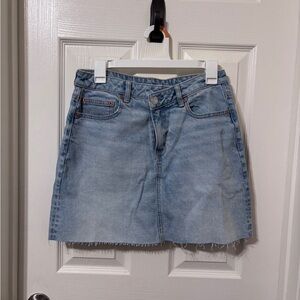 American Eagle Light Blue Denim Mini Skirt, 6 Tall
